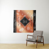 Elegant 32nd Bronze Wedding Jubileum Tapestry Wandkleed (In Situ (horizontaal))