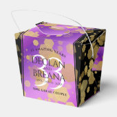 Elegant 33rd Amethyst Wedding Jubileum Bedankdoosjes (Achterkant)