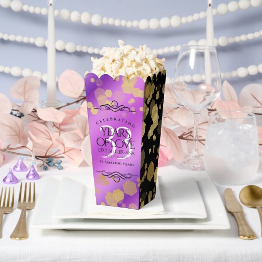 Elegant 33rd Amethyst Wedding Jubileum Bedankdoosjes (Huwelijk)