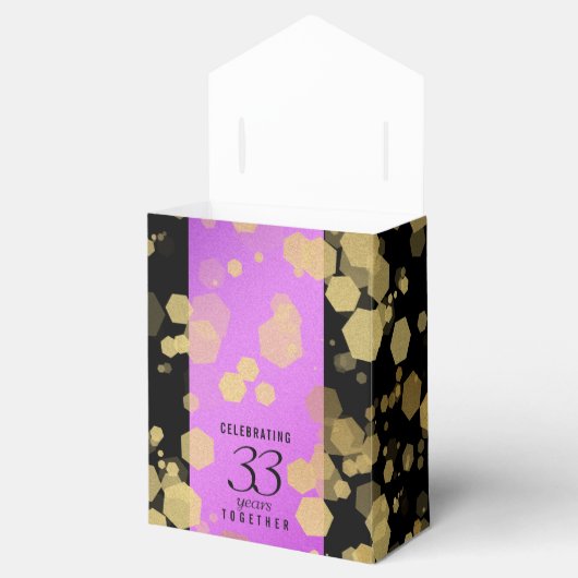 Elegant 33rd Amethyst Wedding Jubileum Bedankdoosjes (Geopend)