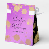 Elegant 33rd Amethyst Wedding Jubileum Bedankdoosjes (Achterkant)