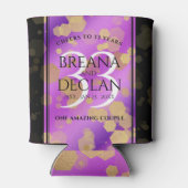 Elegant 33rd Amethyst Wedding Jubileum Blikjeskoeler (Achterkant)