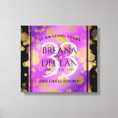 Elegant 33rd Amethyst Wedding Jubileum Canvas Afdruk (Voorkant)
