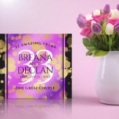 Elegant 33rd Amethyst Wedding Jubileum Canvas Afdruk