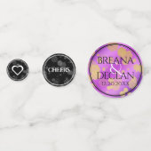 Elegant 33rd Amethyst Wedding Jubileum Confetti (Achterkanten)