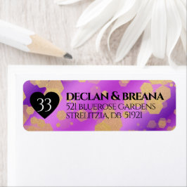 Elegant 33rd Amethyst Wedding Jubileum Etiket
