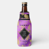 Elegant 33rd Amethyst Wedding Jubileum Flesjeskoeler (Fles Voorkant)