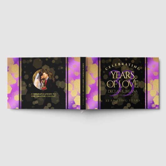 Elegant 33rd Amethyst Wedding Jubileum Gastenboek (Volledig)