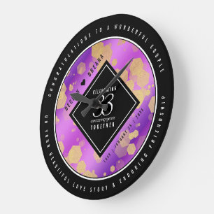 Elegant 33rd Amethyst Wedding Jubileum Grote Klok