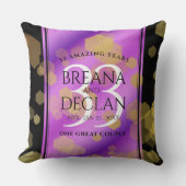 Elegant 33rd Amethyst Wedding Jubileum Kussen (Voorkant)