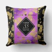 Elegant 33rd Amethyst Wedding Jubileum Kussen (Achterkant)