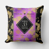 Elegant 33rd Amethyst Wedding Jubileum Kussen (Voorkant)