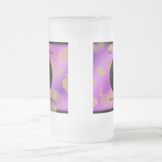 Elegant 33rd Amethyst Wedding Jubileum Matglas Bierpul (Center)