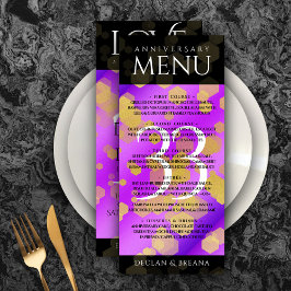 Elegant 33rd Amethyst Wedding Jubileum Menu