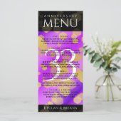 Elegant 33rd Amethyst Wedding Jubileum Menu (Staand voorkant)