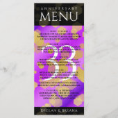 Elegant 33rd Amethyst Wedding Jubileum Menu (Voorkant)