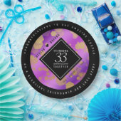 Elegant 33rd Amethyst Wedding Jubileum Papieren Bordje (Feest)