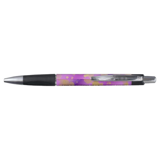 Elegant 33rd Amethyst Wedding Jubileum Pen (Achterkant)