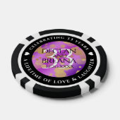 Elegant 33rd Amethyst Wedding Jubileum Poker Chips (Enkel)