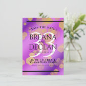 Elegant 33rd Amethyst Wedding Jubileum Save The Date (Staand voorkant)