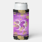 Elegant 33rd Amethyst Wedding Jubileum Seltzer Blikjeskoeler (Seltzer Voorkant)