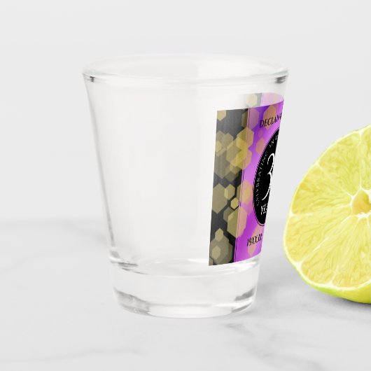 Elegant 33rd Amethyst Wedding Jubileum Shot Glas (Links)