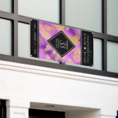 Elegant 33rd Amethyst Wedding Jubileum Spandoek (Buitenkant Gebouw)