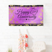 Elegant 33rd Amethyst Wedding Jubileum Spandoek (Insitu)