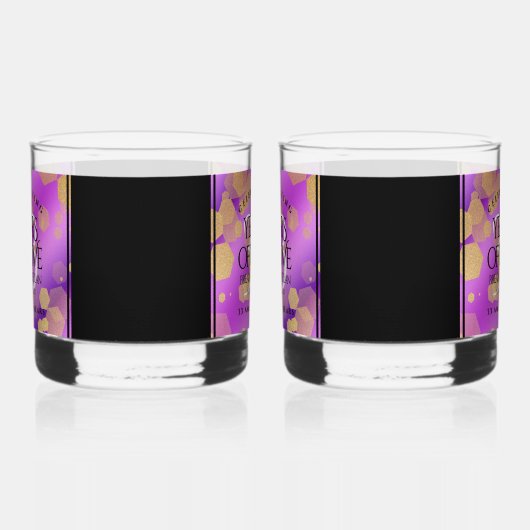Elegant 33rd Amethyst Wedding Jubileum Whisky Glas (Links)