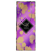 Elegant 33rd Amethyst Wedding Jubileum Wijn Cadeautas (Achterkant)