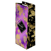 Elegant 33rd Amethyst Wedding Jubileum Wijn Cadeautas (Voorkant Gekanteld)