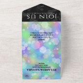 Elegant 34th Opal Wedding Jubileum Celebration All In One Uitnodiging (Buitenkant)