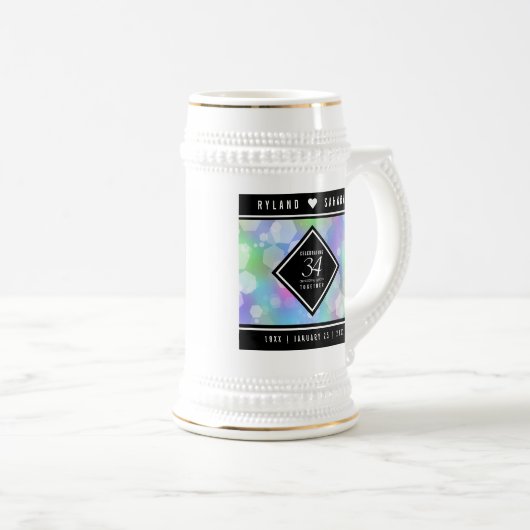 Elegant 34th Opal Wedding Jubileum Celebration Bierpul (Voorkant rechts)