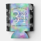 Elegant 34th Opal Wedding Jubileum Celebration Blikjeskoeler (Achterkant)