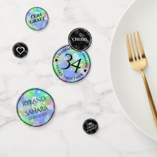 Elegant 34th Opal Wedding Jubileum Celebration Confetti