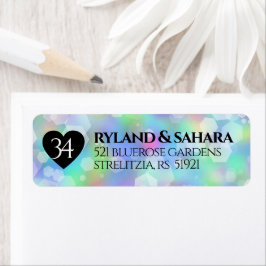 Elegant 34th Opal Wedding Jubileum Celebration Etiket