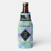 Elegant 34th Opal Wedding Jubileum Celebration Flesjeskoeler (Fles Voorkant)