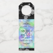 Elegant 34th Opal Wedding Jubileum Celebration Flessenhanger (Achterkant)