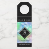 Elegant 34th Opal Wedding Jubileum Celebration Flessenhanger (Achterkant)