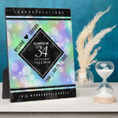 Elegant 34th Opal Wedding Jubileum Celebration Fotoplaat (Zijkant)