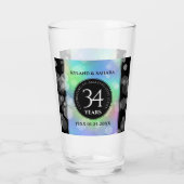Elegant 34th Opal Wedding Jubileum Celebration Glas (Achterkant)