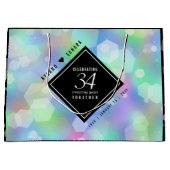 Elegant 34th Opal Wedding Jubileum Celebration Groot Cadeauzakje (Voorkant)