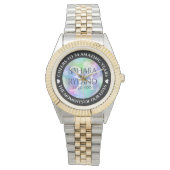 Elegant 34th Opal Wedding Jubileum Celebration Horloge (Voorkant)
