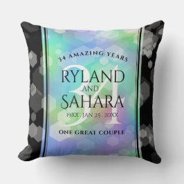 Elegant 34th Opal Wedding Jubileum Celebration Kussen