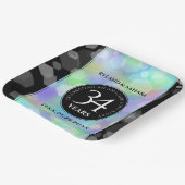 Elegant 34th Opal Wedding Jubileum Celebration Papieren Bordje (Gebogen)