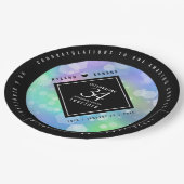 Elegant 34th Opal Wedding Jubileum Celebration Papieren Bordje (Gekanteld)