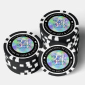 Elegant 34th Opal Wedding Jubileum Celebration Poker Chips (Opstapeling)