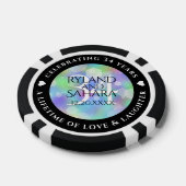 Elegant 34th Opal Wedding Jubileum Celebration Poker Chips (Enkel)