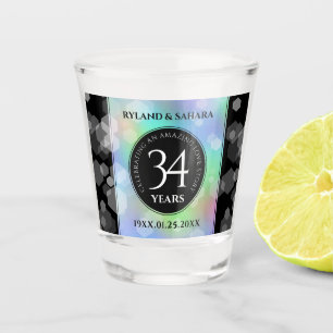 Elegant 34th Opal Wedding Jubileum Celebration Shot Glas