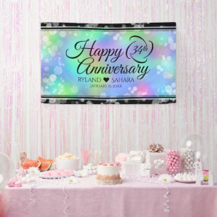 Elegant 34th Opal Wedding Jubileum Celebration Spandoek